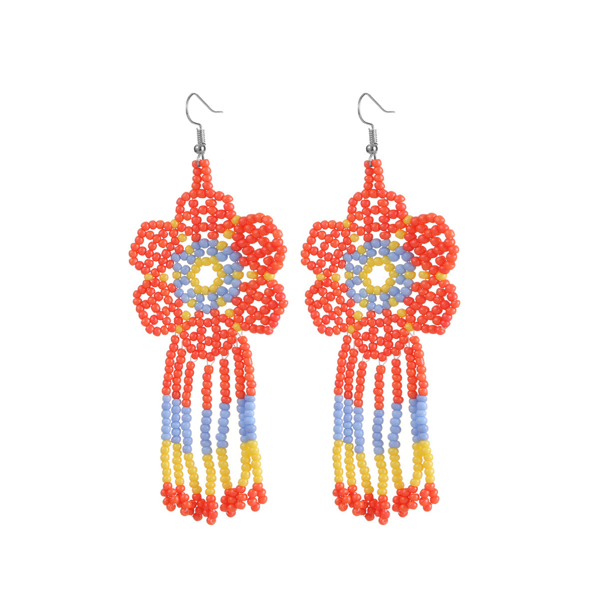 Wholesale Flowers Tassels Rice Beads Earrings